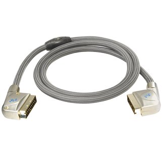 MaxTrack Big High-End 21-pins Scart kabel / nylon - 1,5 meter