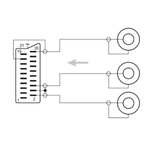 Scart IN (m) - Composiet 3RCA (v) adapter / zwart