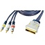 Premium Scart (m) - Composiet 3RCA (m) kabel - 10 meter