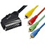 Scart (m) - Component 3RCA + Composiet RCA (m) kabel / zwart - 10 meter