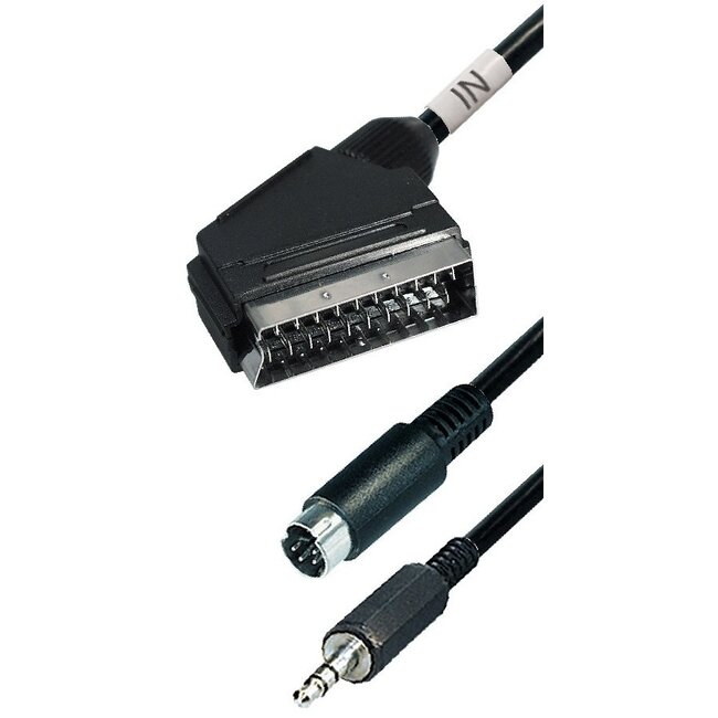 S-VHS en 3,5mm Jack (m) naar Scart (m) kabel / zwart - 10 meter