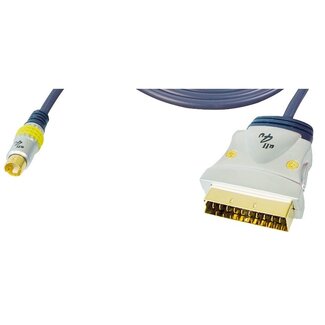 Transmedia Premium S-VHS (m) - Scart (m) kabel - 1,5 meter