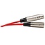 XLR (m) - XLR (v) audiokabel / rood - 1 meter