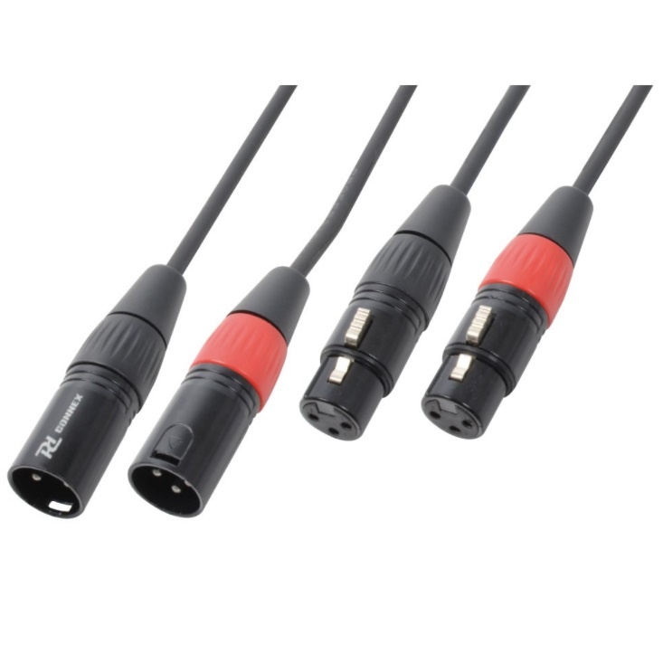 PD Connex 2x XLR (m) - 2x XLR (v) kabel - 0,50 meter