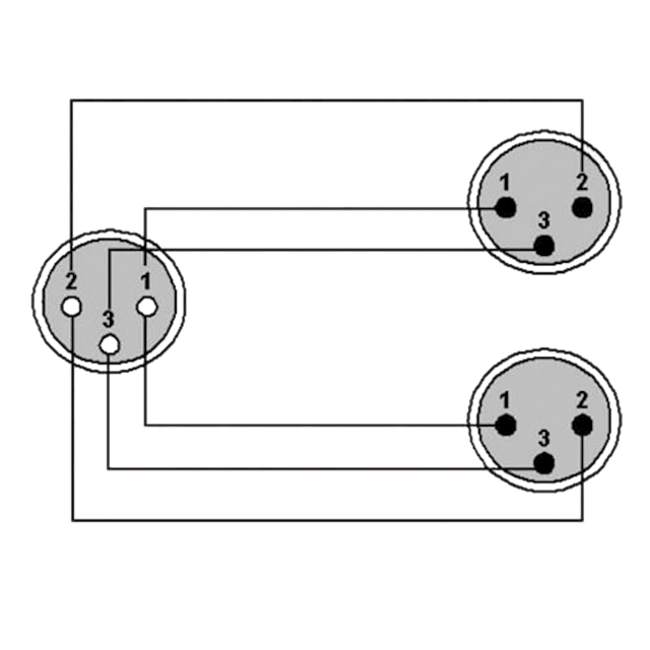 Procab CLA735 1x XLR (v) - 2x XLR (m) audiokabel - 1,5 meter