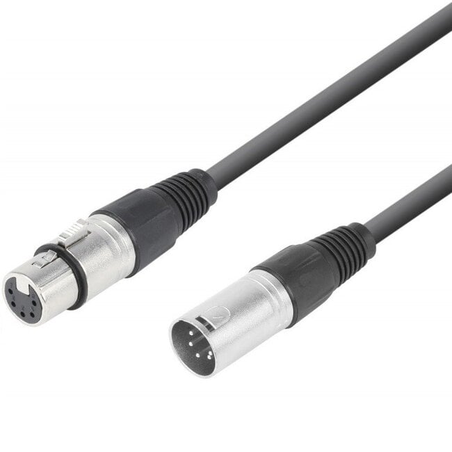 PD Connex 5-pins XLR (m) - 5-pins XLR (v) DMX kabel - 6 meter
