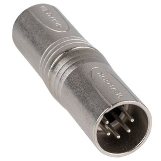 Neutrik Neutrik NA5MM XLR 5-pins (m) - XLR 5-pins (m) DMX koppelstuk / grijs