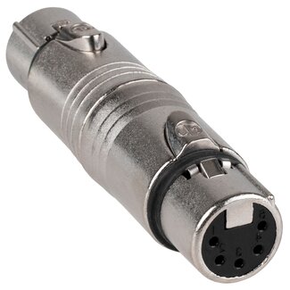 Neutrik Neutrik NA5FF XLR 5-pins (v) - XLR 5-pins (v) DMX koppelstuk / grijs