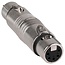 Neutrik NA5FF XLR 5-pins (v) - XLR 5-pins (v) DMX koppelstuk / grijs