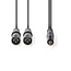 Nedis 2x XLR (m) - 3,5mm Jack (m) audiokabel - 1,5 meter