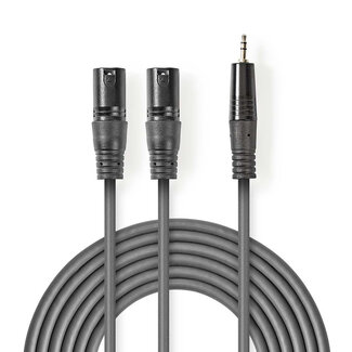 Nedis Nedis 2x XLR (m) - 3,5mm Jack (m) audiokabel - 3 meter