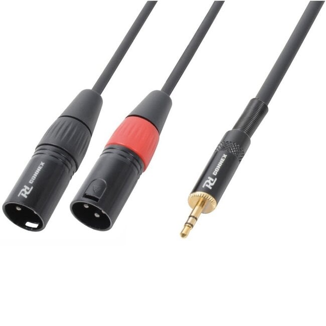 PD Connex 2x XLR (m) - 3,5mm Jack (m) audiokabel - 1,5 meter