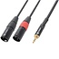 PD Connex 2x XLR (m) - 3,5mm Jack (m) audiokabel - 6 meter