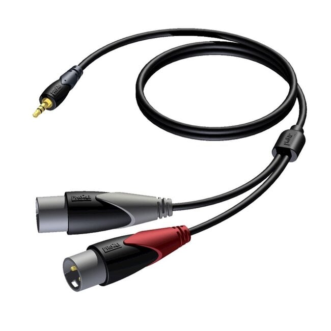 Procab CLA712 2x XLR (m) - 3,5mm Jack (m) audiokabel - 3 meter