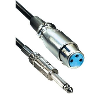 Transmedia XLR (v) - 6,35mm Jack mono (m) audiokabel - 5 meter