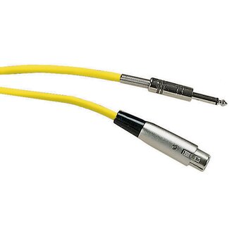 SoundLAB XLR (v) - 6,35mm Jack mono (m) audiokabel / geel - 6 meter