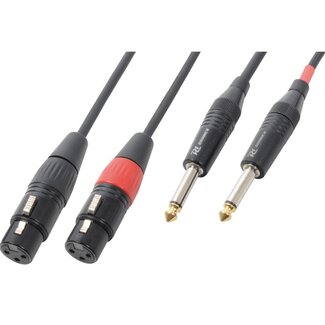 PD Connex PD Connex 2x XLR (v) - 2x 6,35mm Jack (m) audiokabel - 1,5 meter