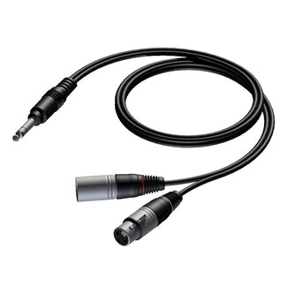 Procab Procab CAB709 2x XLR (m+v) - 1x 6,35mm Jack stereo (m) audiokabel - 5 meter