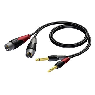 Procab Procab CLA708 2x XLR (m) - 2x 6,35mm Jack (m) audiokabel - 3 meter
