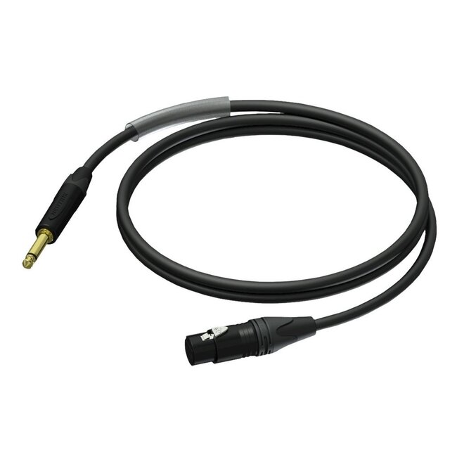 Procab / Neutrik PRA900 XLR (v) - 6,35mm Jack mono (m) audiokabel - 3 meter