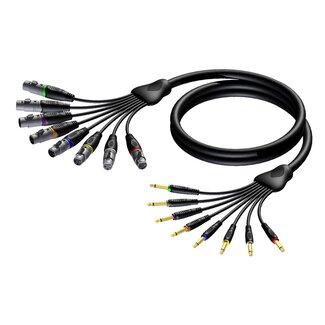 Procab Procab Multikabel REF8024 - 8x XLR (v) - 8x 6,35mm Jack mono (m) - 5 meter