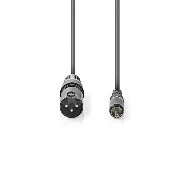 Nedis 1x XLR (m) - 1x RCA (m) audiokabel - 3 meter