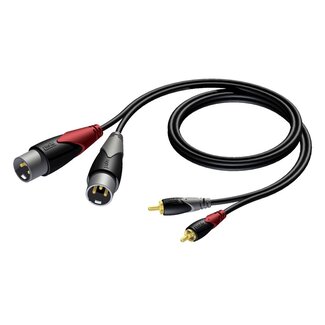 Procab Procab CLA701 2x XLR (m) - 2x RCA (m) stereo audiokabel - 1,5 meter