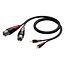 Procab CLA701 2x XLR (m) - 2x RCA (m) stereo audiokabel - 1,5 meter