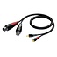 Procab CLA705 2x XLR (v) - 2x RCA (m) stereo audiokabel - 1,5 meter