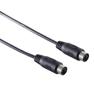 Universal DIN 5-pins audiokabel / zwart - 1 meter