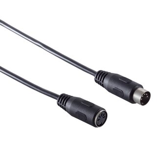 S-Impuls DIN 5-pins audio verlengkabel / zwart - 1,5 meter