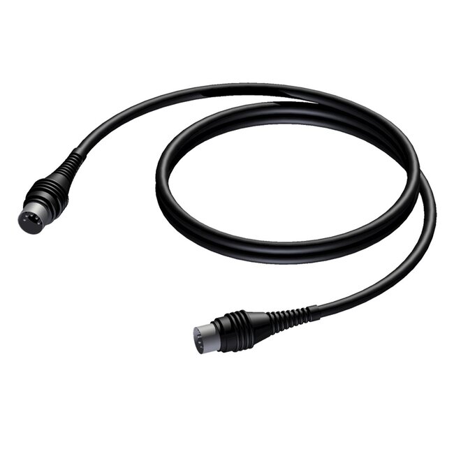 Procab CAM400 DIN 5-pins MIDI kabel / zwart - 0,50 meter