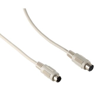 Nedis Mini DIN 6-pins PS/2 data verlengkabel / beige - 1,8 meter