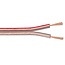 Luidspreker kabel (CU koper) - 2x 0,50mm² / transparant - 25 meter