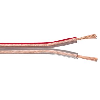 Transmedia Luidspreker kabel (CCA) - 2x 0,75mm² / transparant - 10 meter