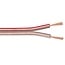 Luidspreker kabel (CU koper) - 2x 0,75mm² / transparant - 10 meter