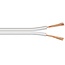 Luidspreker kabel (CU koper) - 2x 0,75mm² / wit - 25 meter