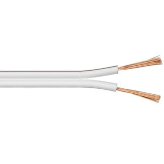 Transmedia Luidspreker kabel (CCA) - 2x 1,50mm² / wit - 25 meter