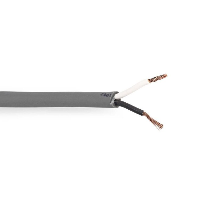 Nedis flexibele luidspreker kabel (CU koper) met mantel - 2x 1,50mm² / grijs - 100 meter