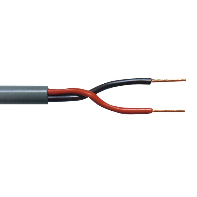 Tasker C275 flexibele OFC luidspreker kabel met dubbele mantel - 2x 1,50mm² / zwart - 100 meter