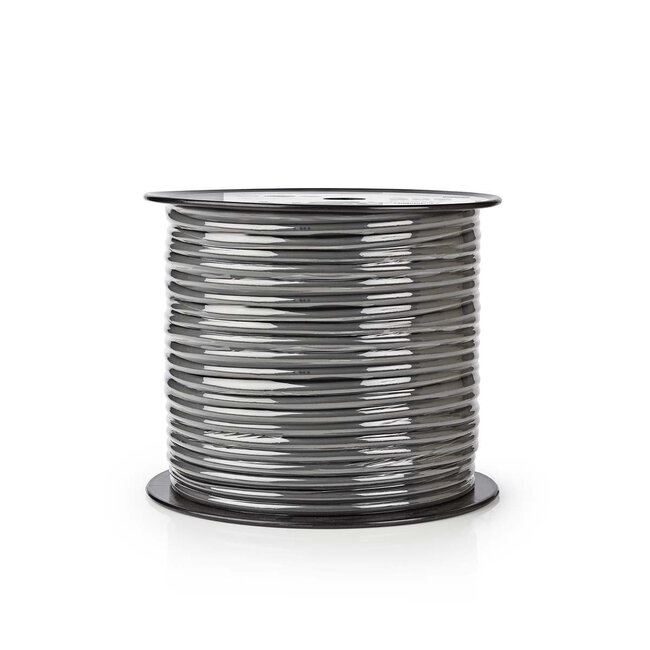Nedis flexibele luidspreker kabel (CU koper) met mantel - 2x 2,50mm² / grijs - 100 meter