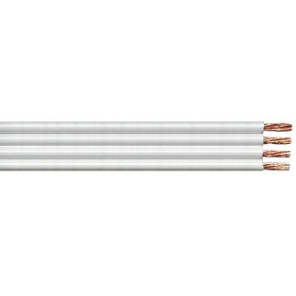 Transmedia Bi-wire luidspreker kabel (CU koper) - 4x 1,50mm² / wit - 100 meter