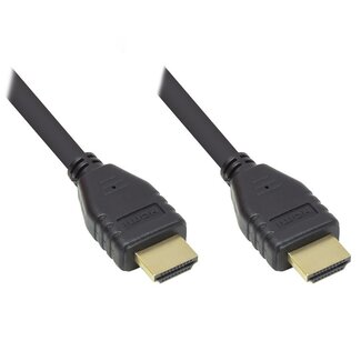 MaxTrack HDMI kabel - versie 2.0 (4K 60Hz + HDR) - CU koper aders / zwart - 1 meter