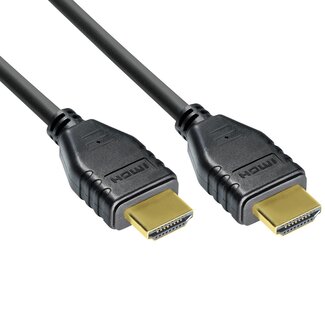 Transmedia HDMI kabel - HDMI2.1 (8K 60Hz + HDR) - CU koper aders / zwart - 1 meter