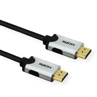 Transmedia HDMI kabel - versie 2.1 (8K 60Hz + HDR) - metalen connectoren / zwart - 1 meter