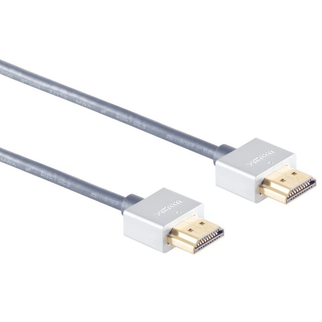 Dunne Premium HDMI kabel - versie 2.0 (4K 60Hz) / blauw - 2 meter