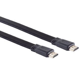 S-Impuls Platte HDMI kabel - versie 1.4 (4K 30Hz) / zwart - 0,50 meter