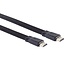 Platte HDMI kabel - versie 1.4 (4K 30Hz) / zwart - 0,50 meter