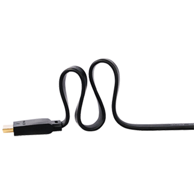 Platte HDMI kabel - versie 1.4 (4K 30Hz) / zwart - 1 meter