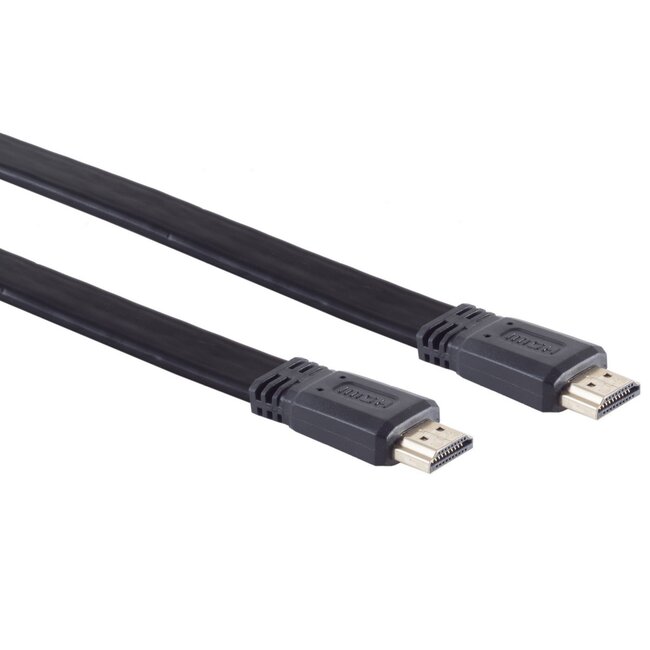Platte HDMI kabel - versie 1.4 (4K 30Hz) / zwart - 5 meter